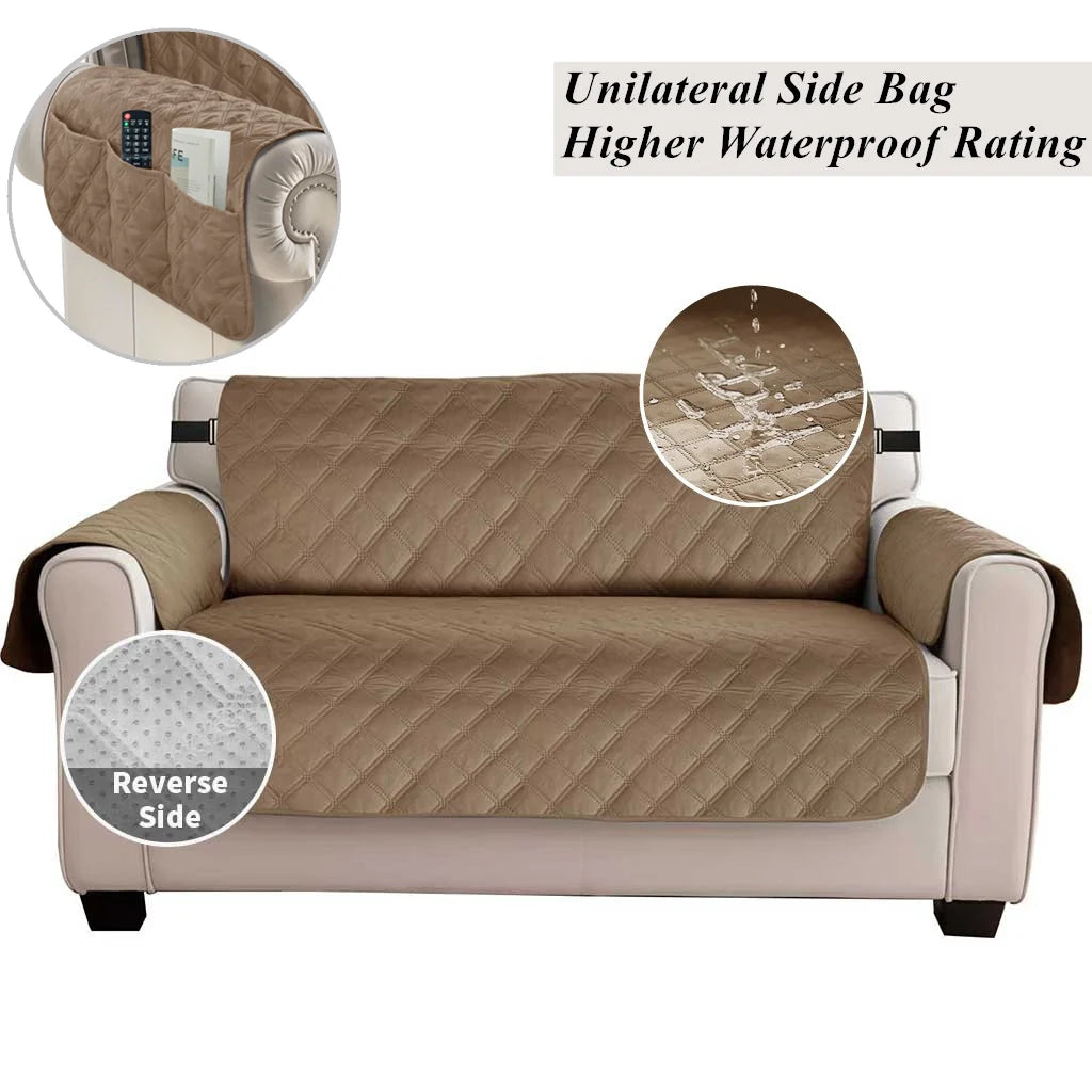 Sofa Covers Waterproof Sofa Slipcovers 1/2/3/4 Seater Non Slip Cover for Kids Pets Washable Sofa Protector with Elastic Strap