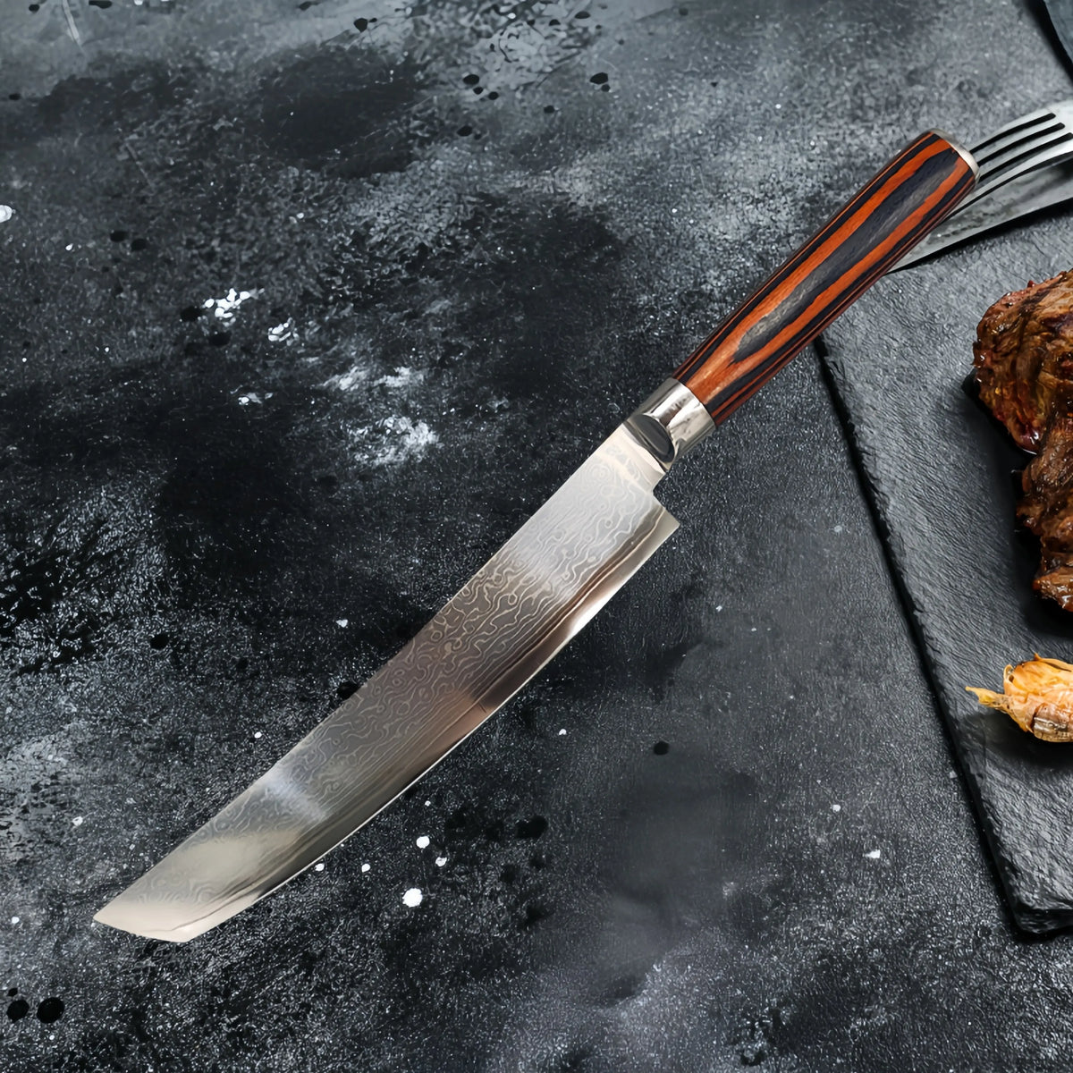 Damascus Steel Kitchen Knife Chef Knife Butcher Meat Cleaver Boning Barbecue Slicing Kiritsuke Knife Sushi Knife Cooking Tools