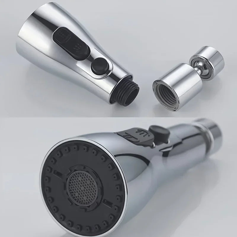 Faucet Extender Metal Alloy 360 Rotation Sprayer Kitchen Taps Three Modes Head Water Saver Anti-Splash Tap Booster Shower Faucet